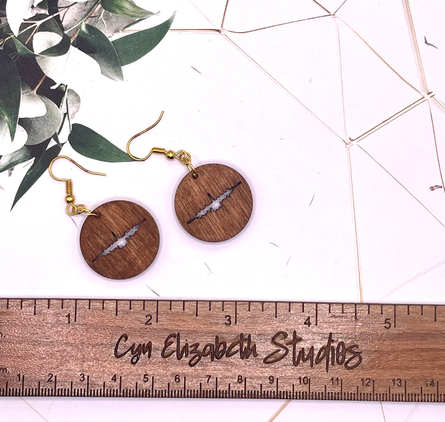 Military C130 Plane Wood Earrings
