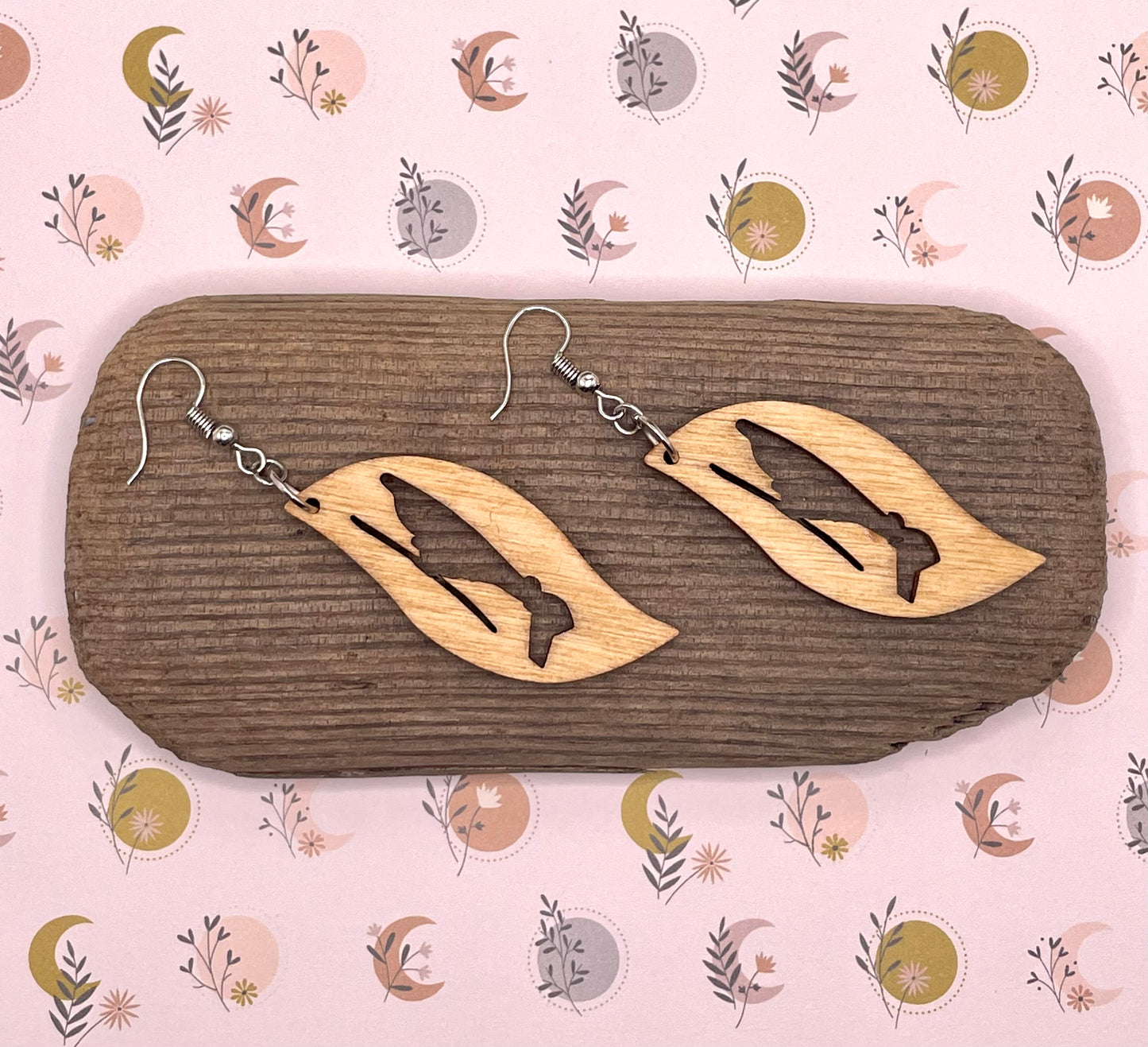 Coast Guard MH-65 Wood Earrings