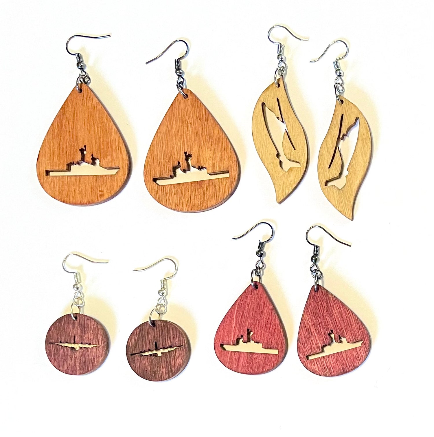 Coast Guard Wood Earring Collection