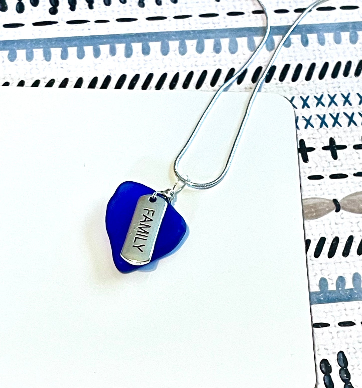 Cobalt Blue Sea Glass Necklace