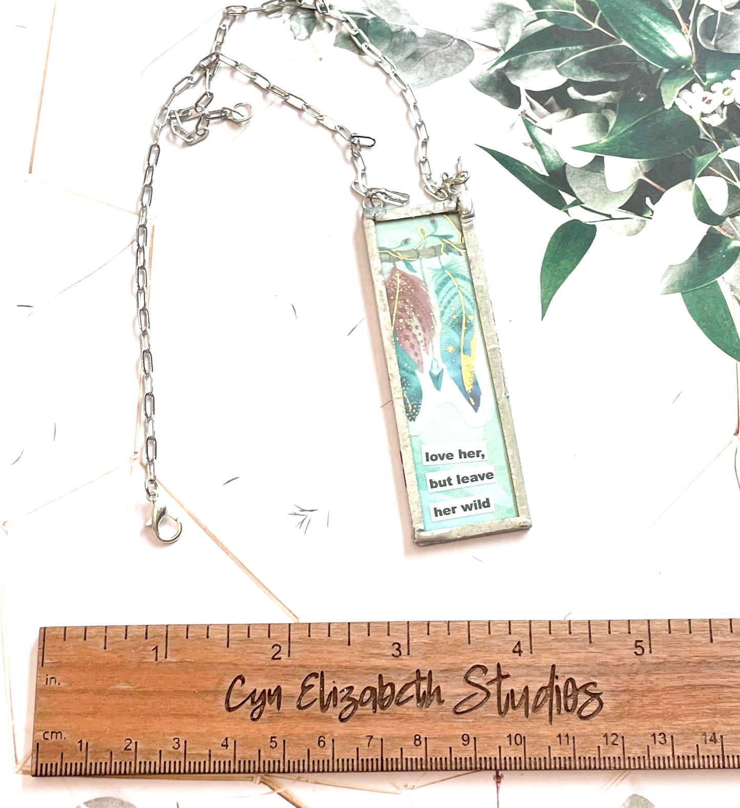 Be a Mermaid/Leave Her Wild Double Sided Pendant and Necklace