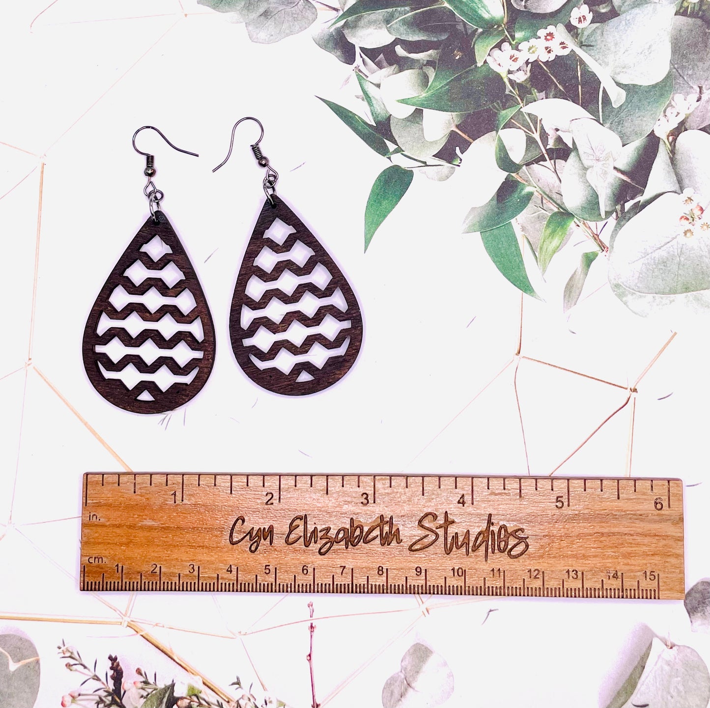 Cutout Wooden Earrings