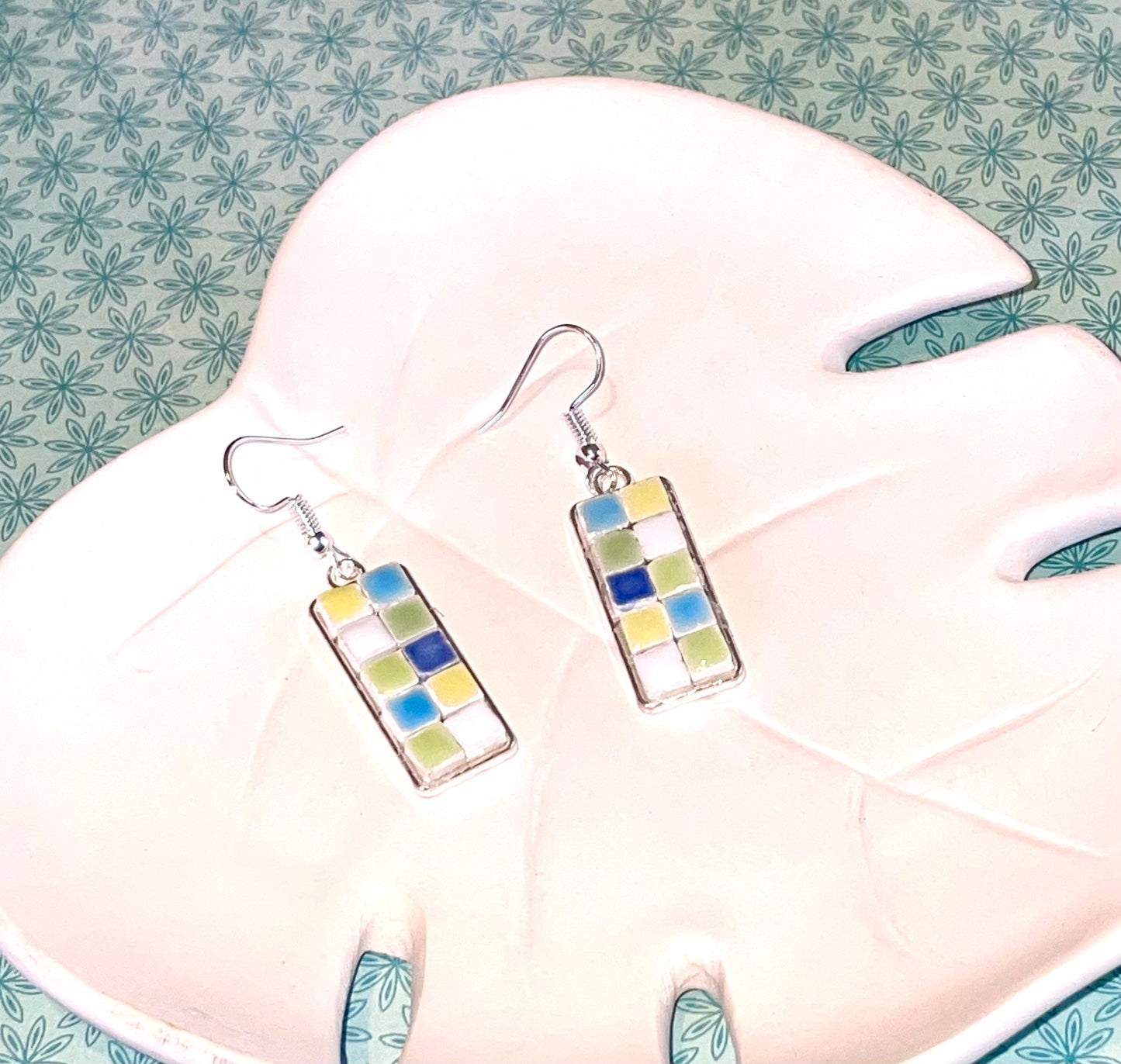 Summery Mini Tile Earrings