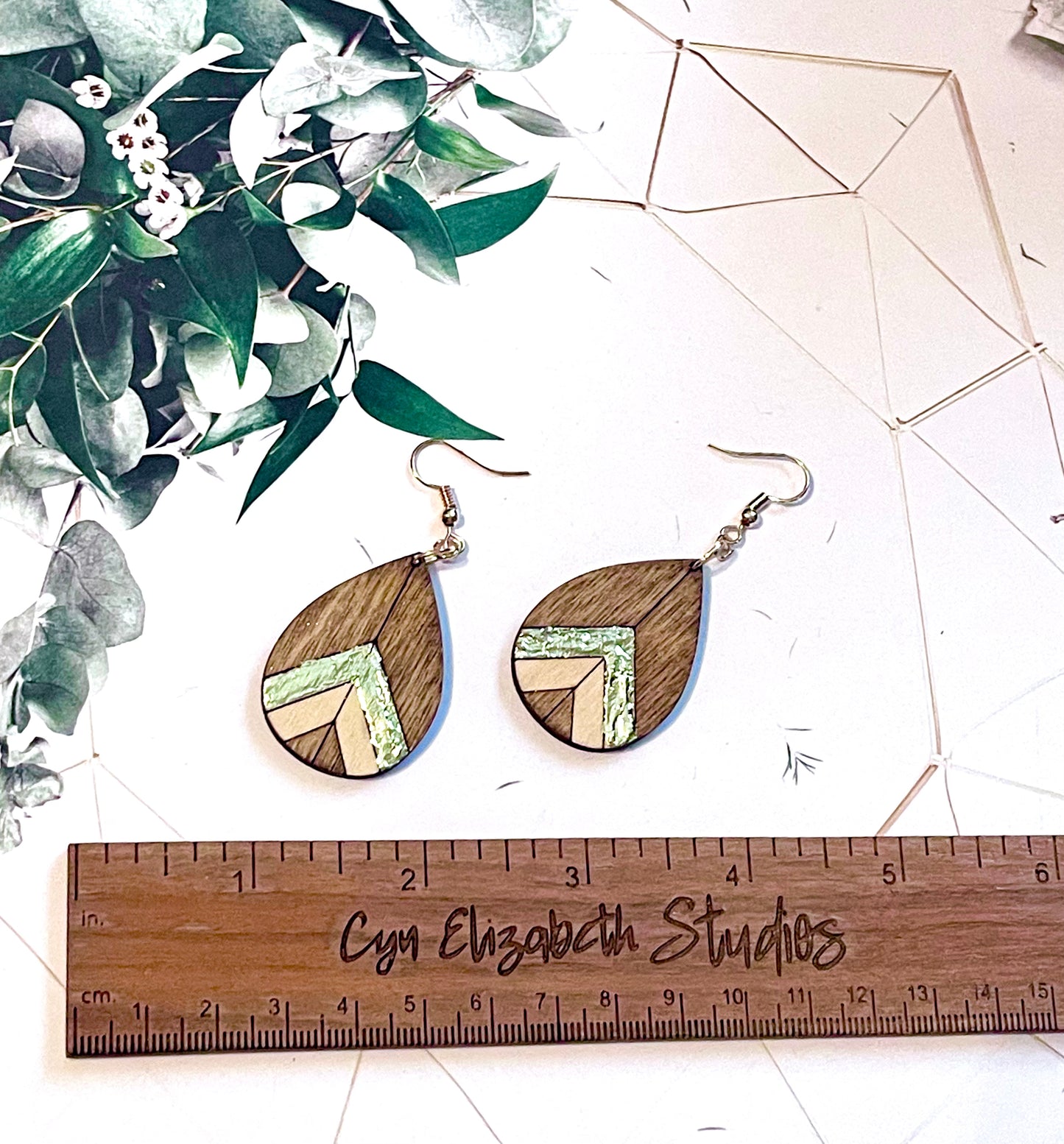 Inlay Wood Earrings