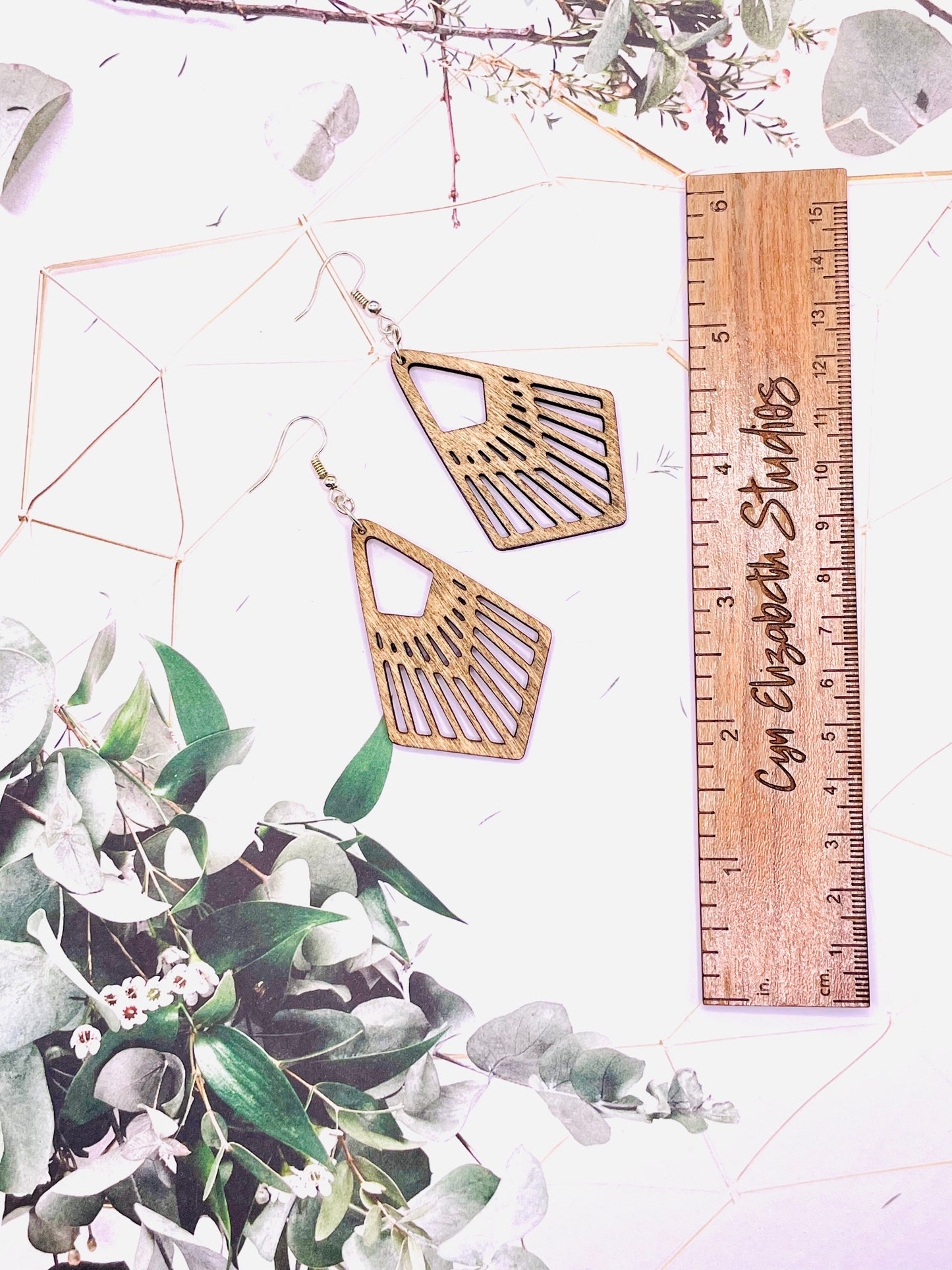 Cutout Wood Earrings