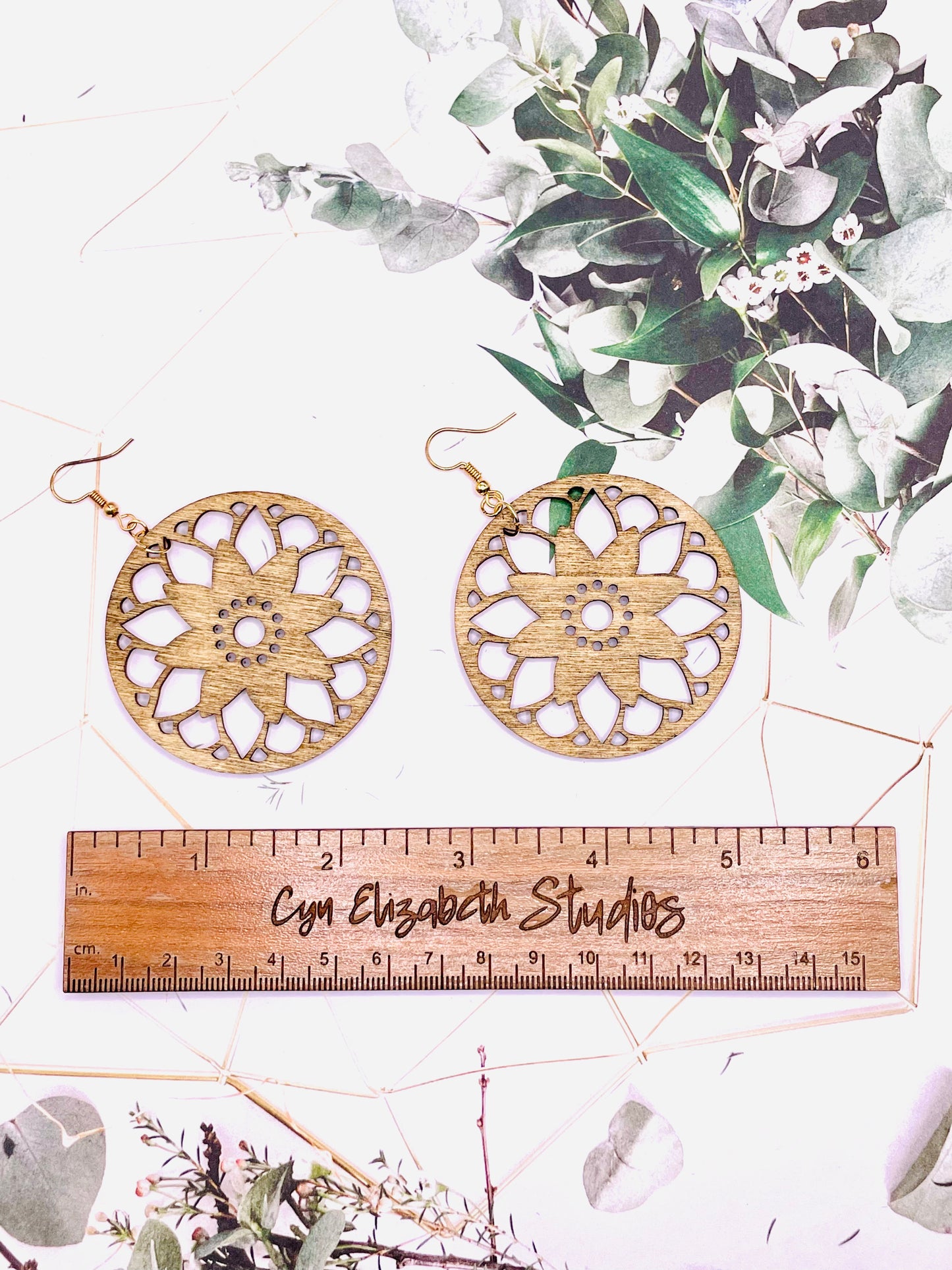 Cutout Wooden Earrings