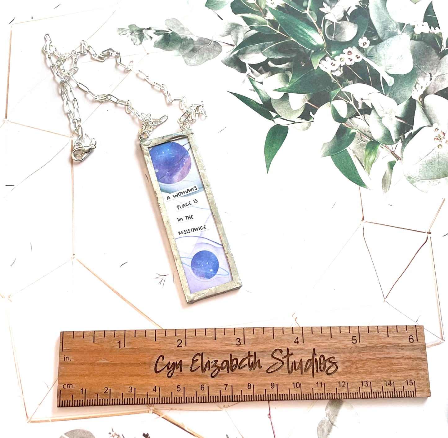 A Woman’s Place is in the Resistance/Sunshine Slide Pendant Necklace