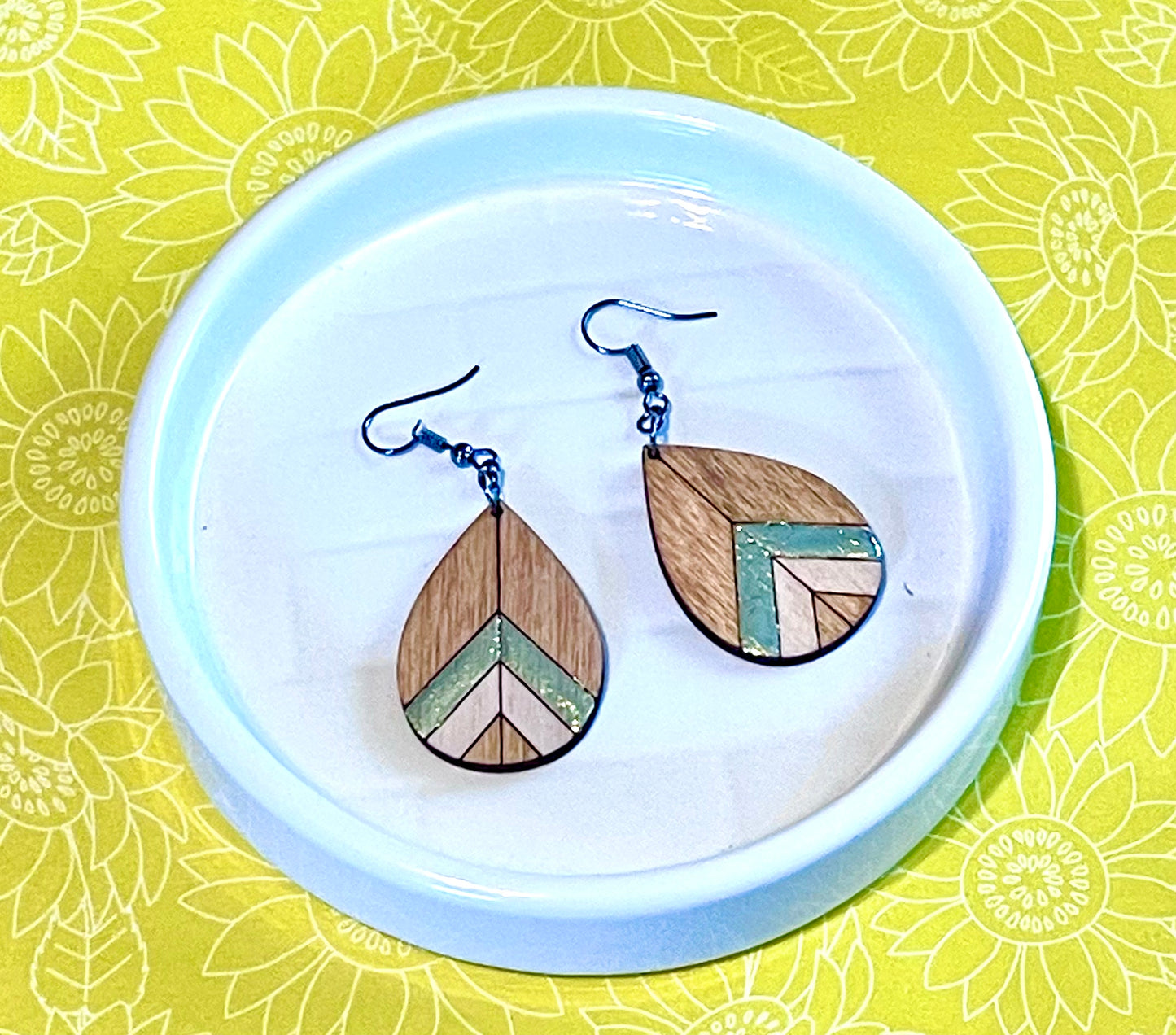 Wood Patterned Earrings