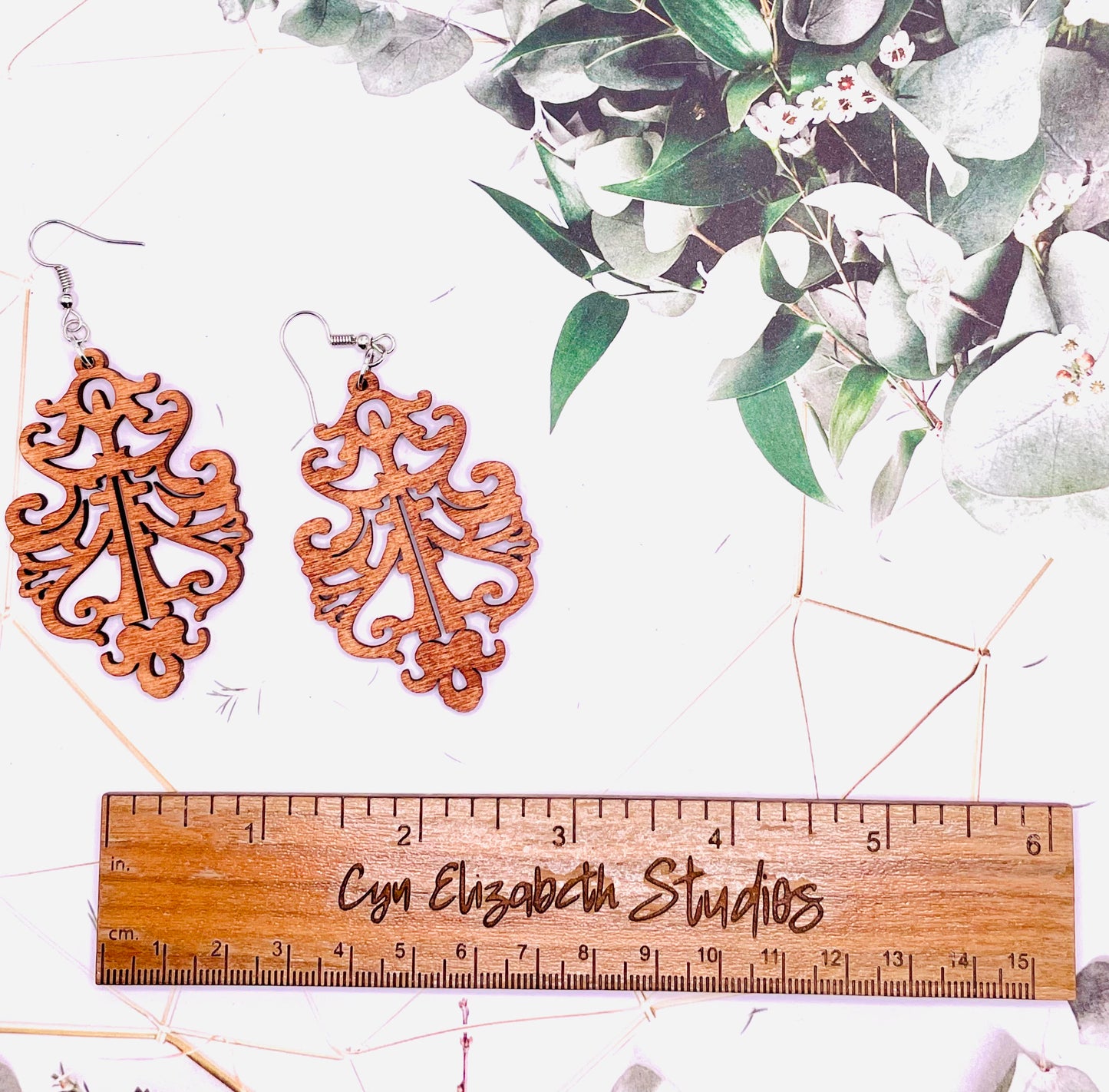 Cutout Wood Earrings