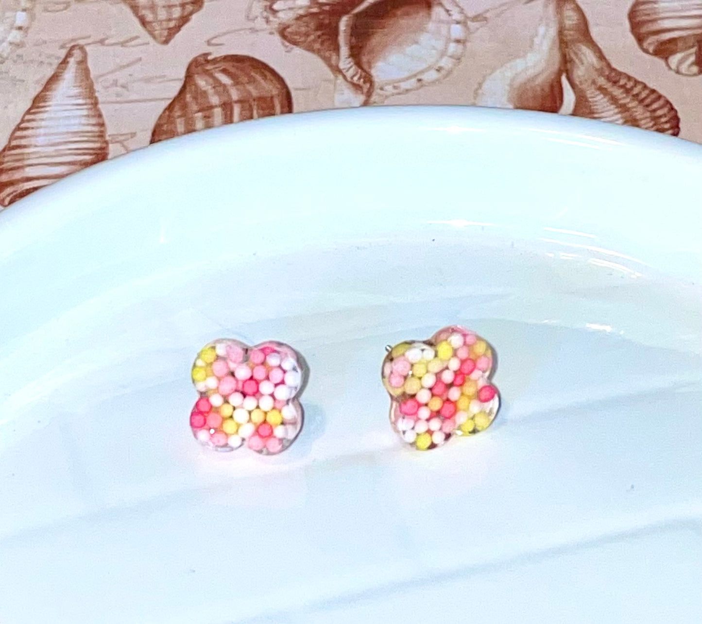 Lemonade Candy Sprinkle Stud Earrings