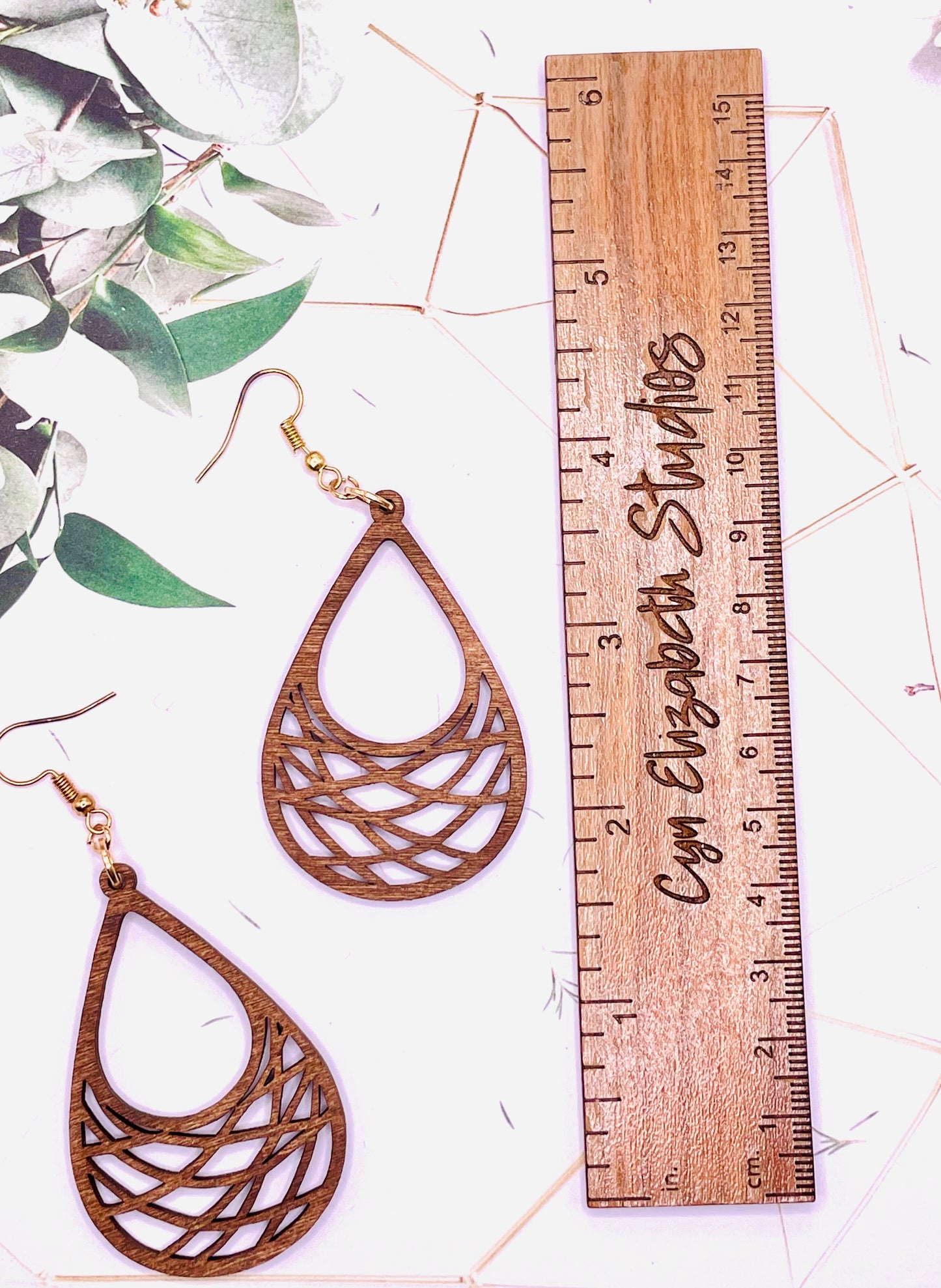 Cutout Wooden Earrings