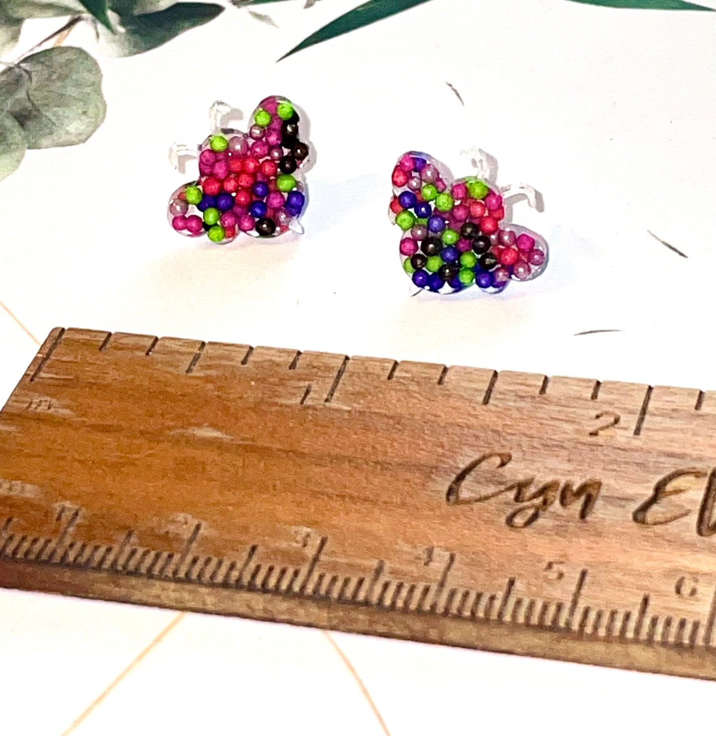 Butterfly Candy Sprinkles Stud Earrings