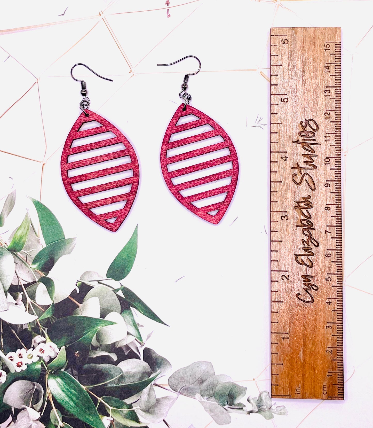 Cutout Wooden Earrings