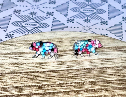 Bear Candy Sprinkles Stud Earrings