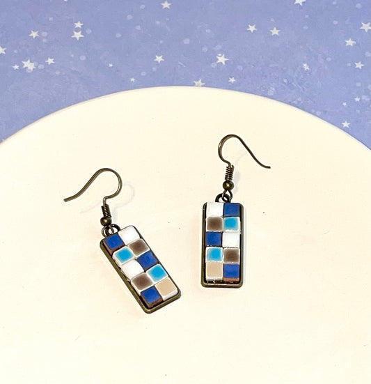 Starry Night Mini Tile Earrings
