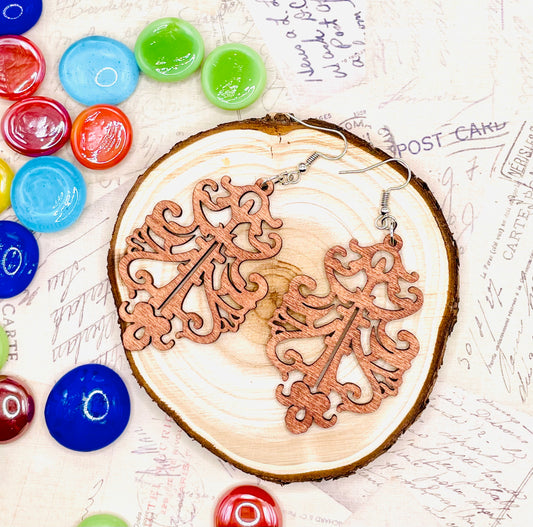 Cutout Wood Earrings