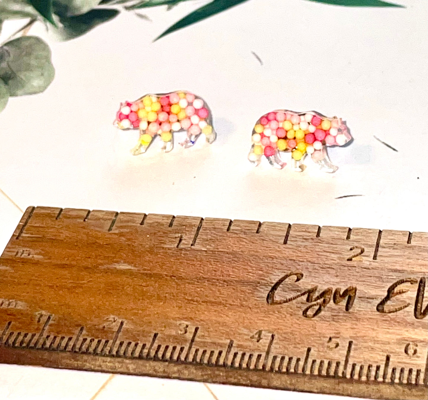 Bear Candy Sprinkles Stud Earrings