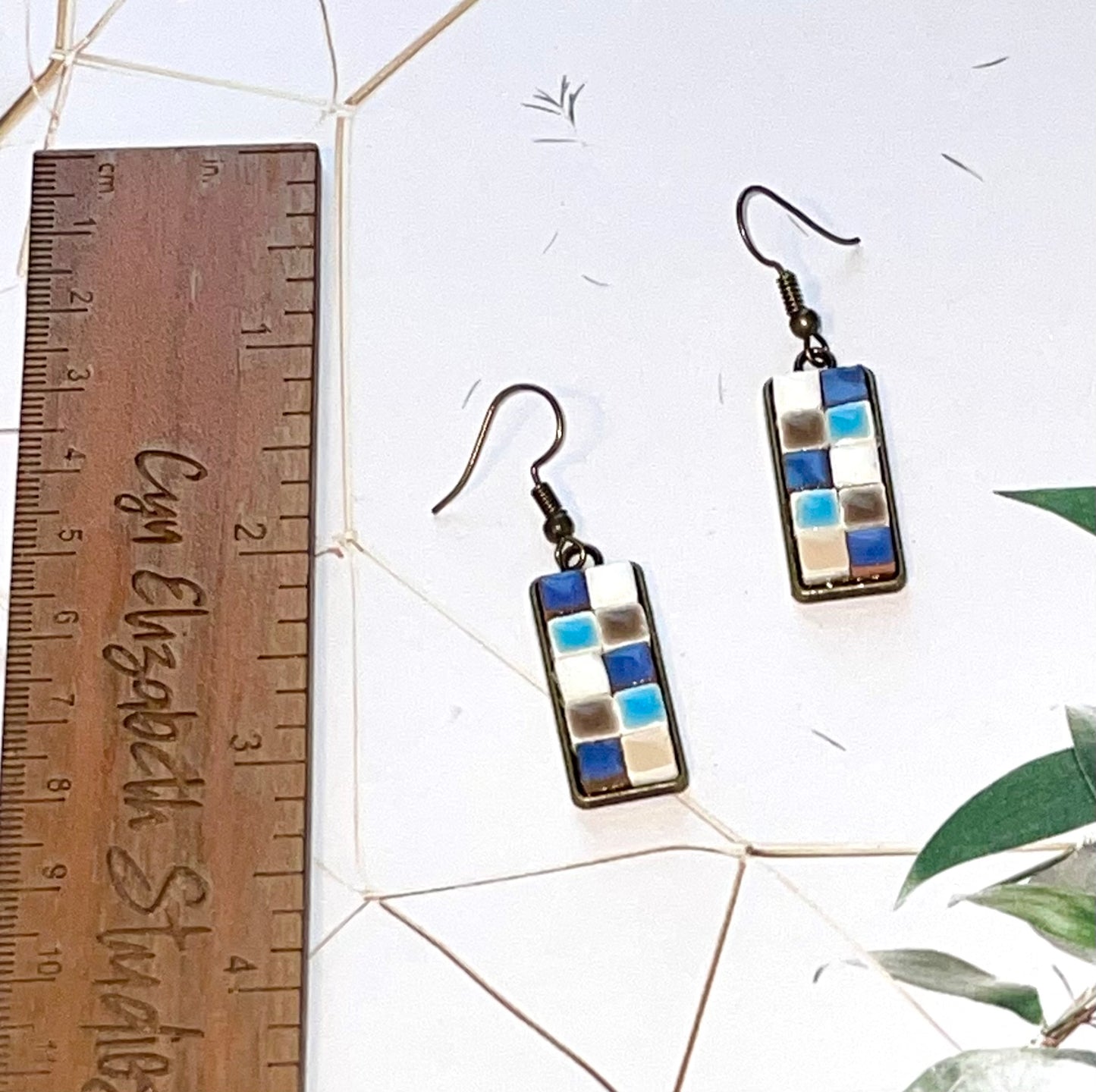 Starry Night Mini Tile Earrings