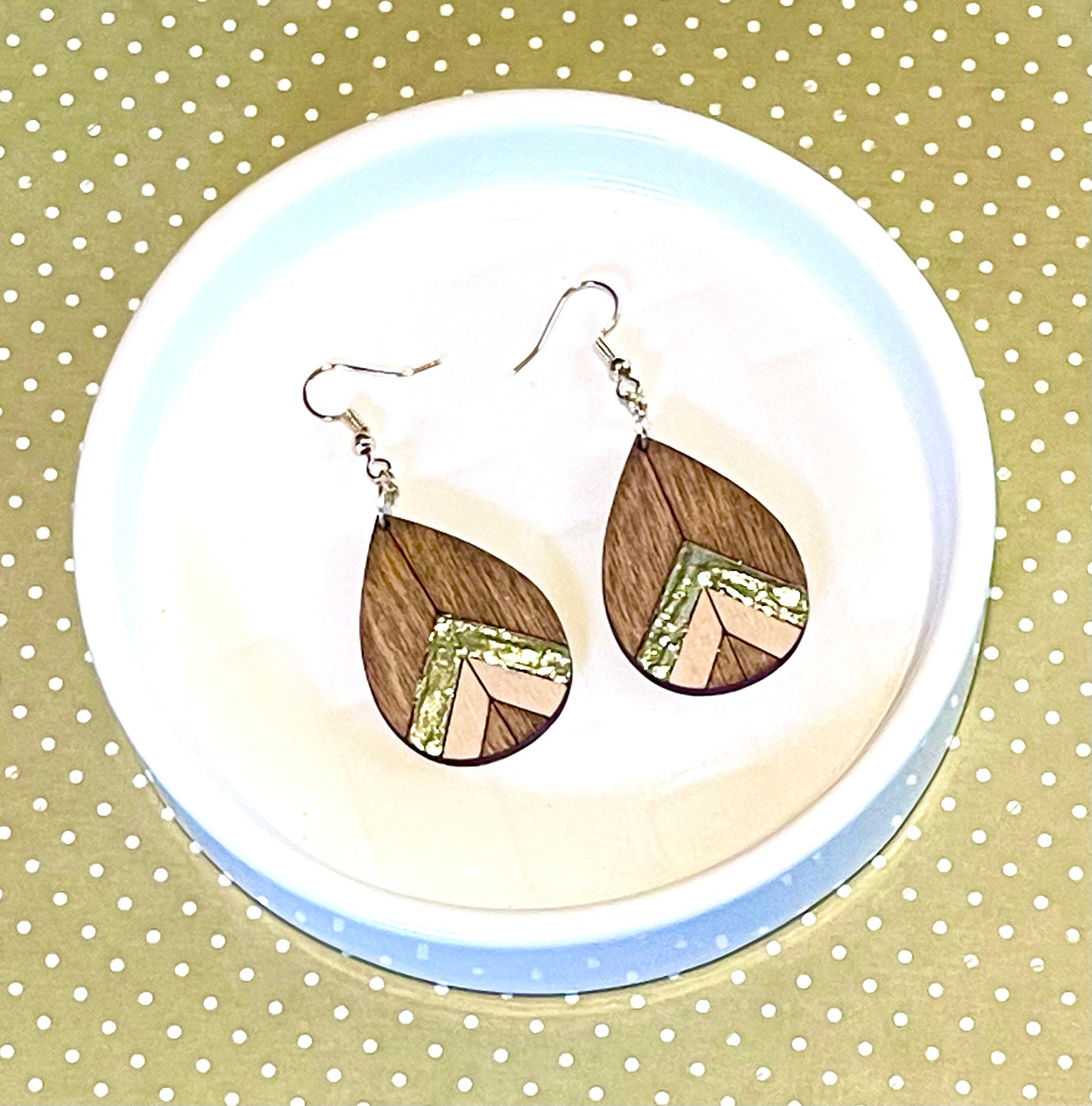 Inlay Wood Earrings