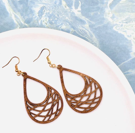 Cutout Wooden Earrings