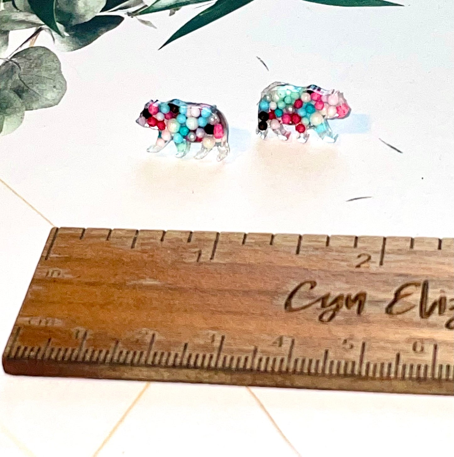 Bear Candy Sprinkles Stud Earrings