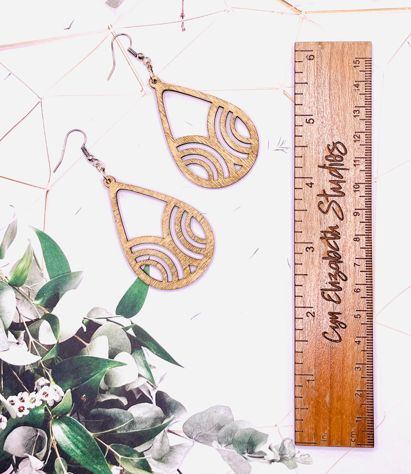 Cutout Wooden Earrings