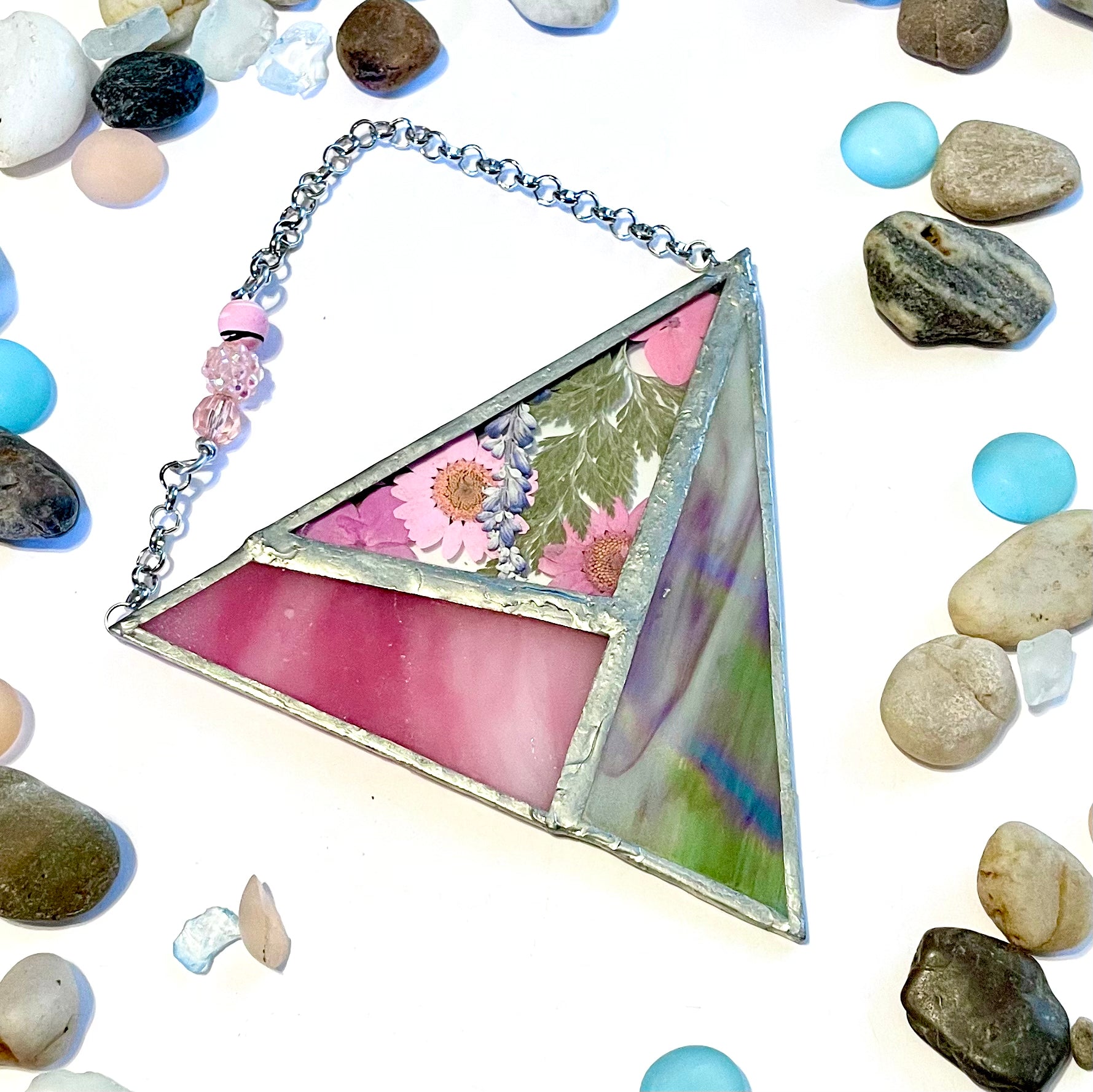 Stained Glass Deco with Flower Inlay – CynElizabethStudios
