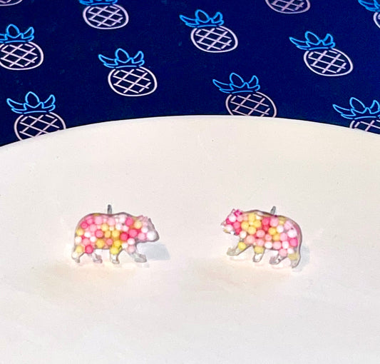 Bear Candy Sprinkles Stud Earrings