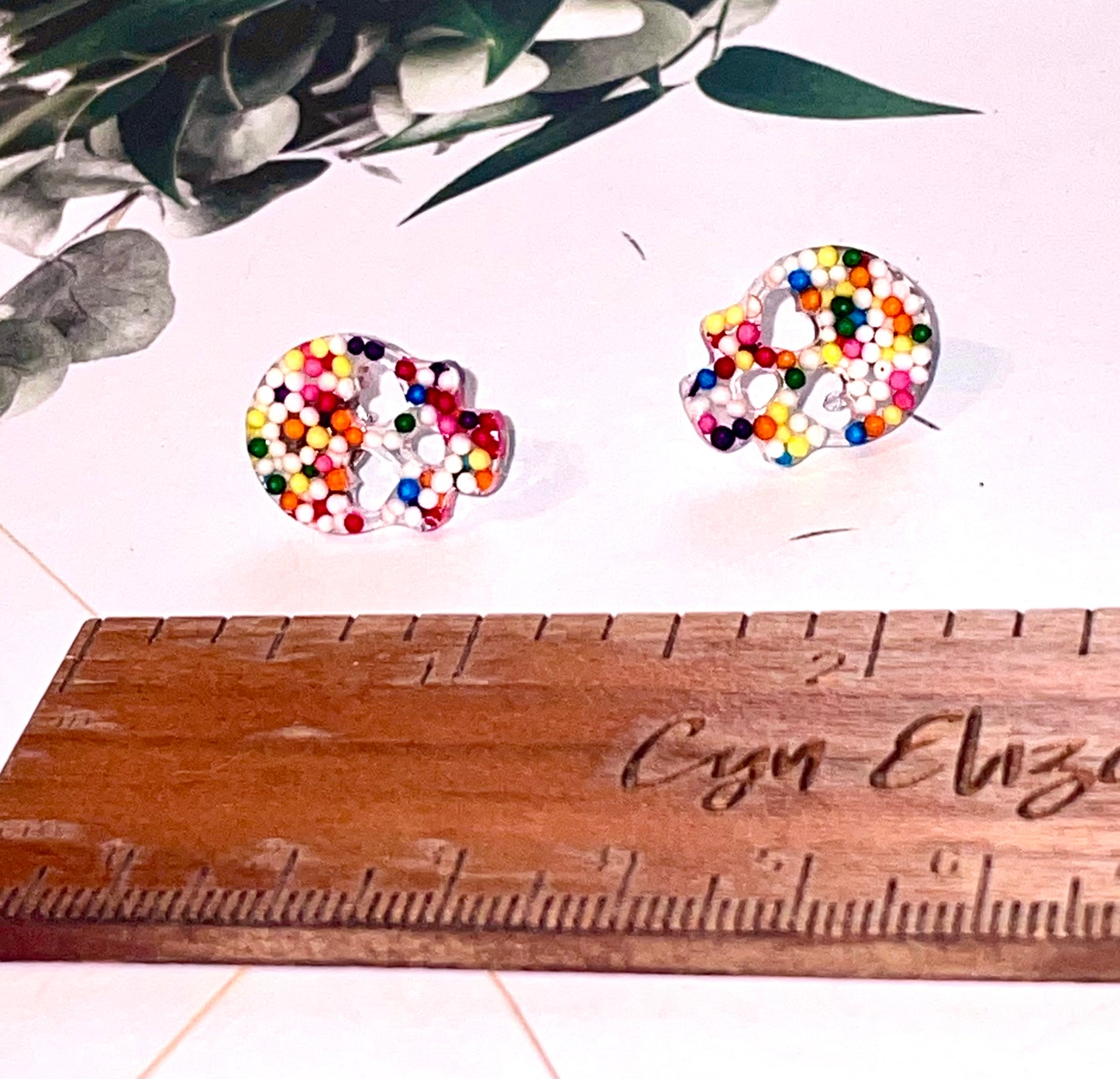 Skull Candy Sprinkles Stud Earrings