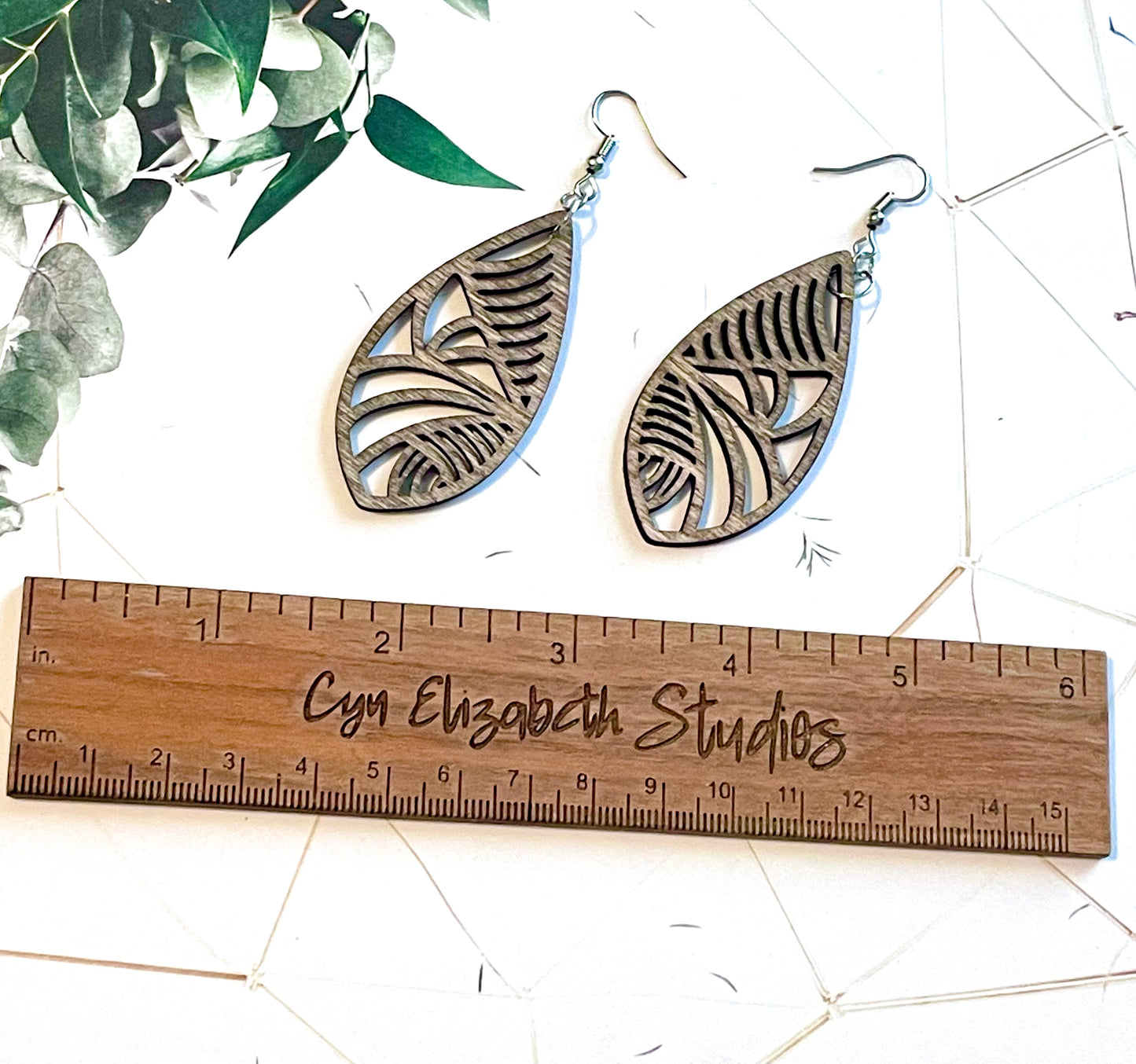 Cutout Wood Earrings