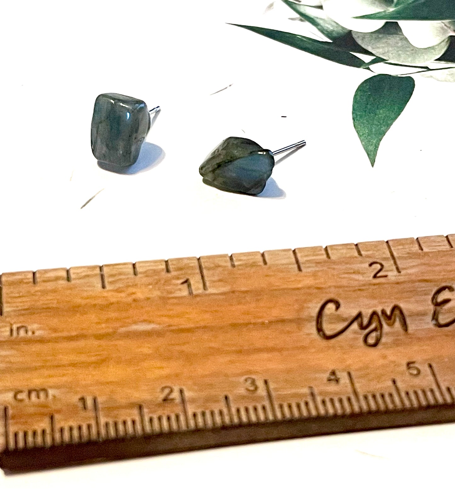 Labradorite Flash Stud Earrings