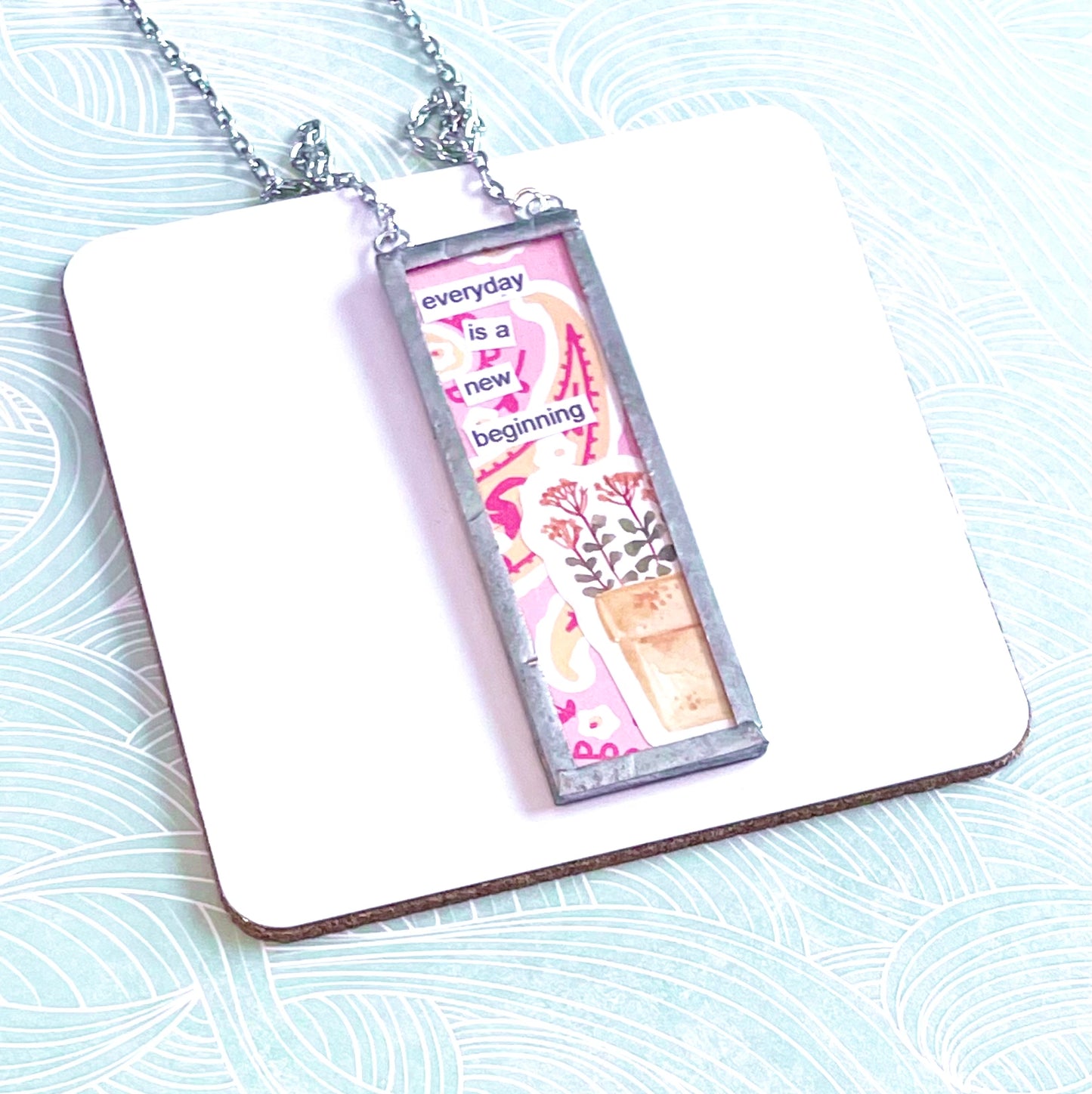 Look for Rainbows/New Beginnings Double Sided Slide Necklace