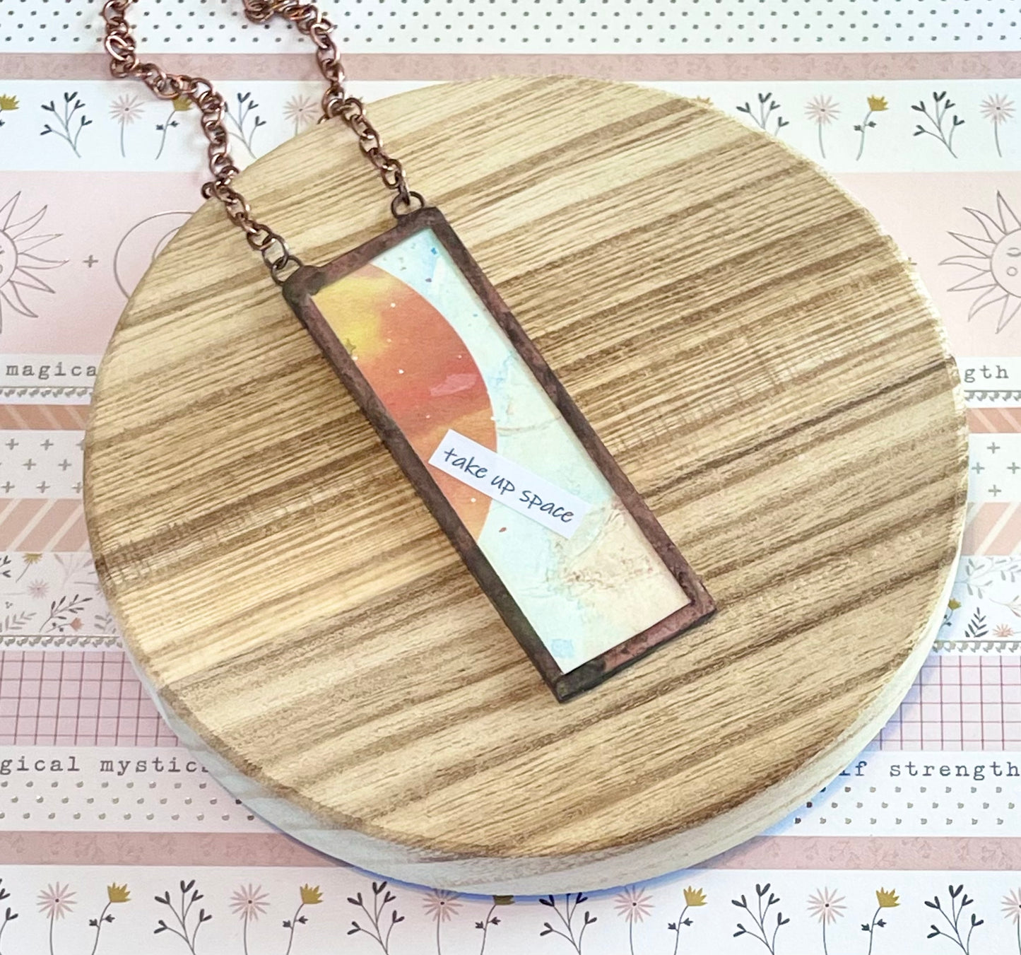 Take Up Space/Limits Slide Pendant Necklace