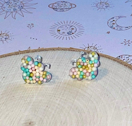 Bee Candy Sprinkle Stud Earrings