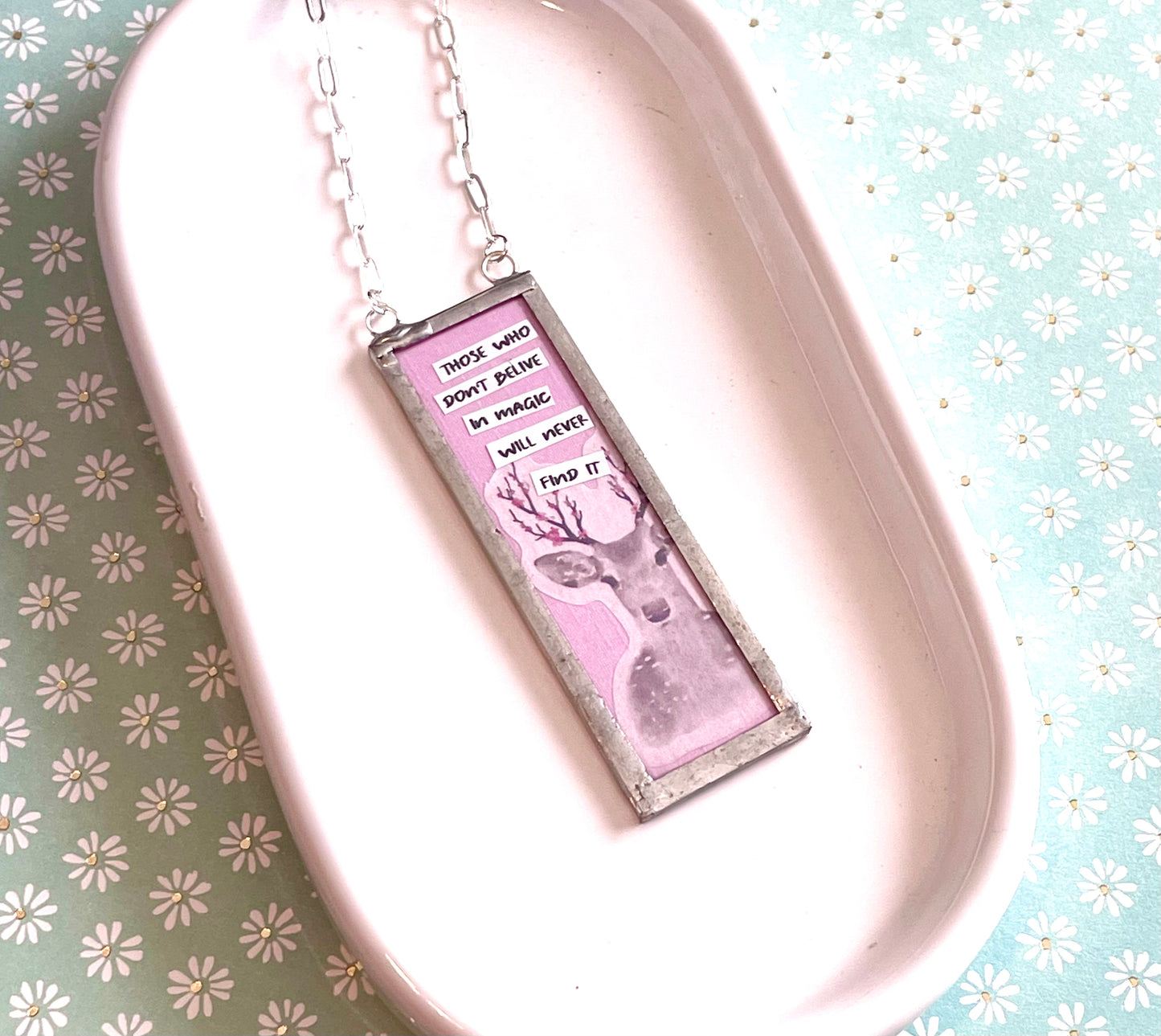 Believe in Magic/Normal is Boring Pendant Necklace