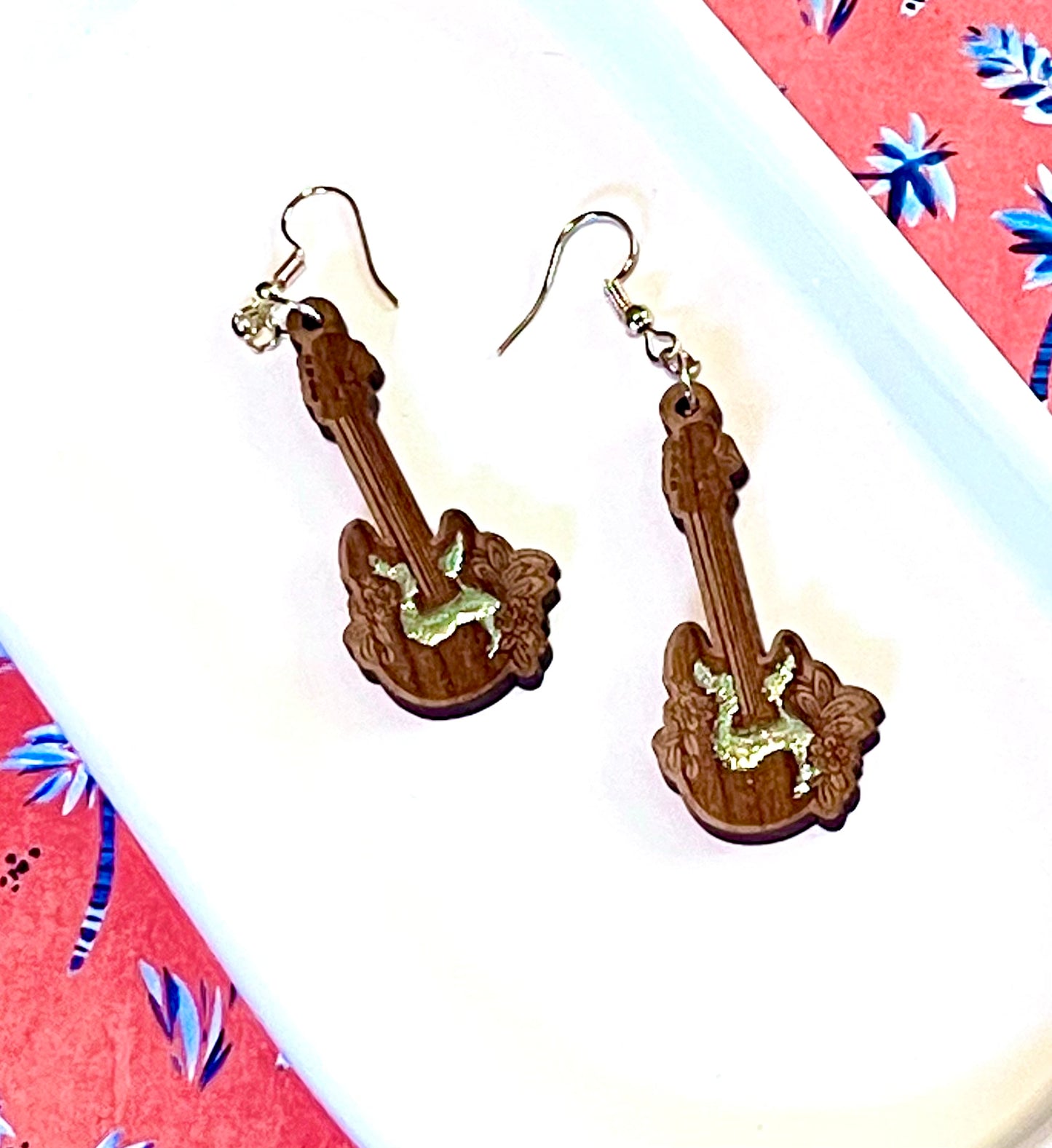 Guitar Wood Earrings