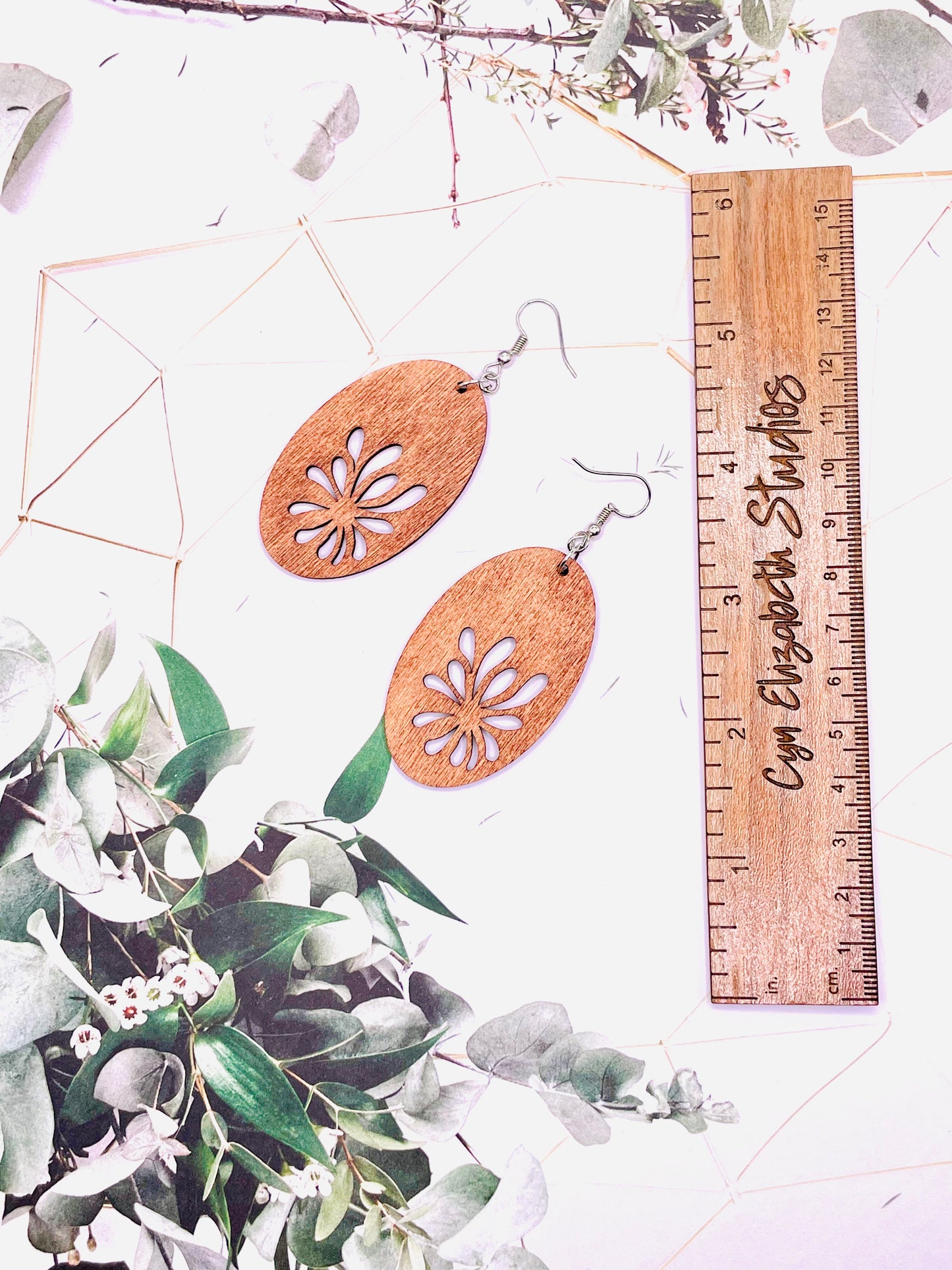 Cutout Wood Earrings