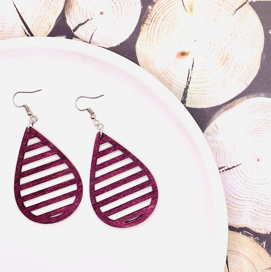 Cutout Wooden Earrings