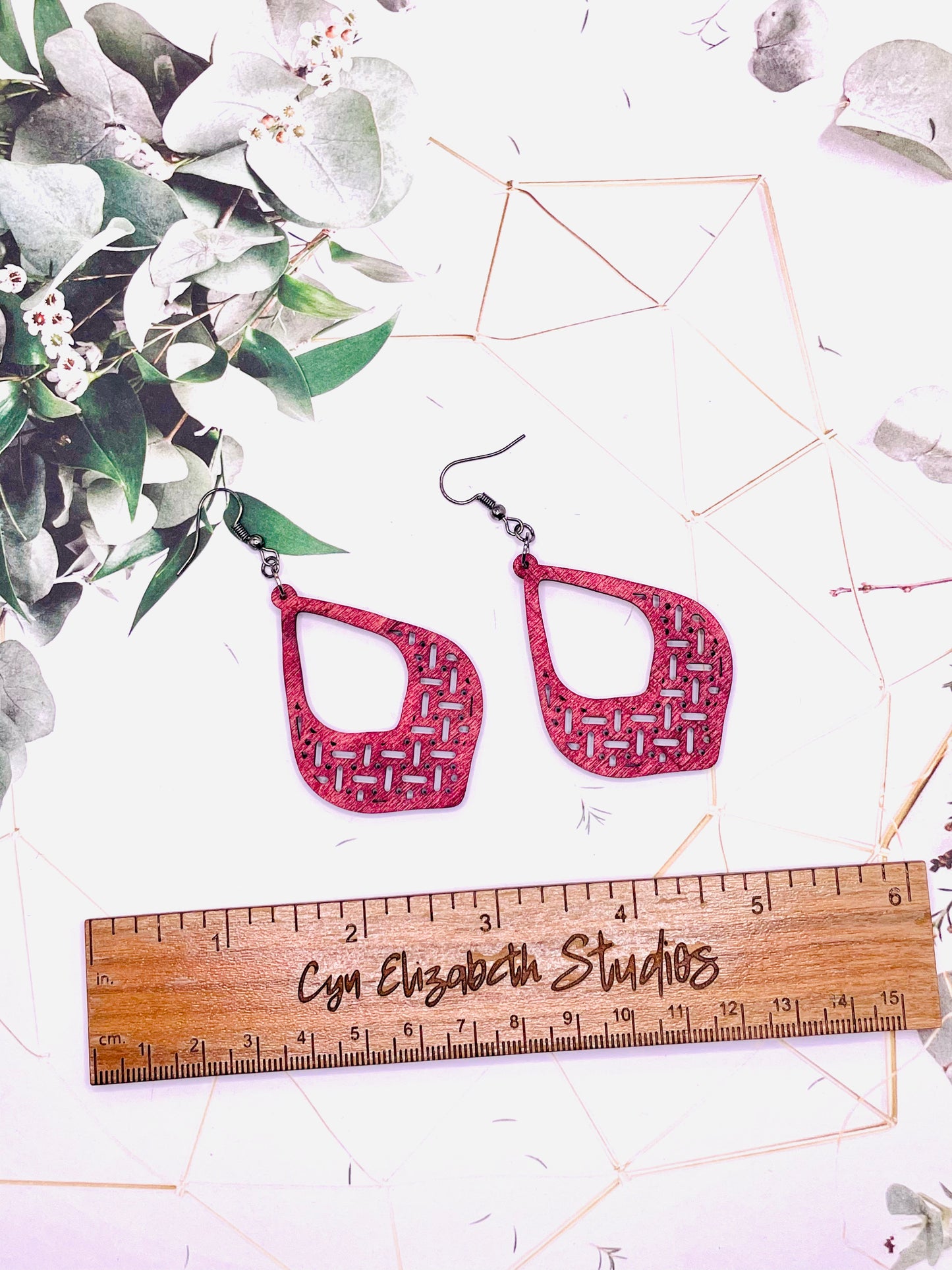 Cutout Wooden Earrings