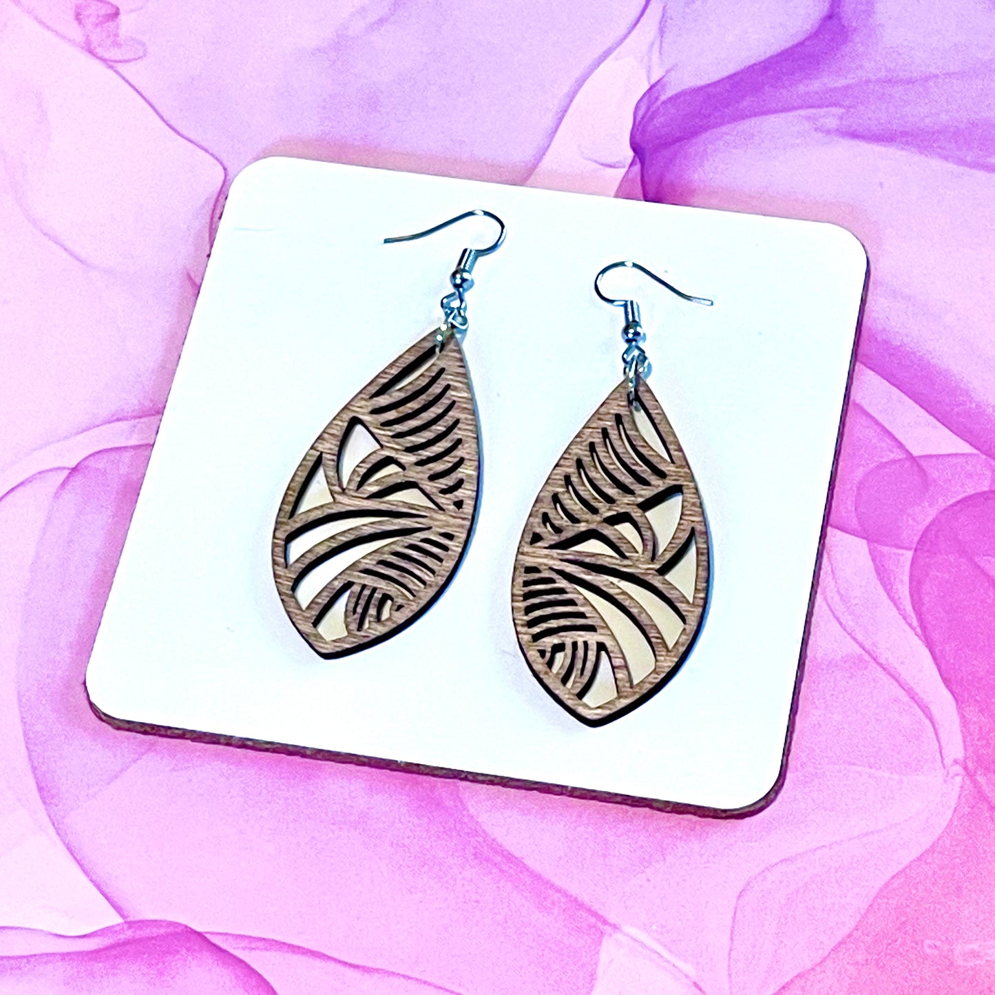 Cutout Wood Earrings