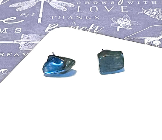 Labradorite Flash Stud Earrings