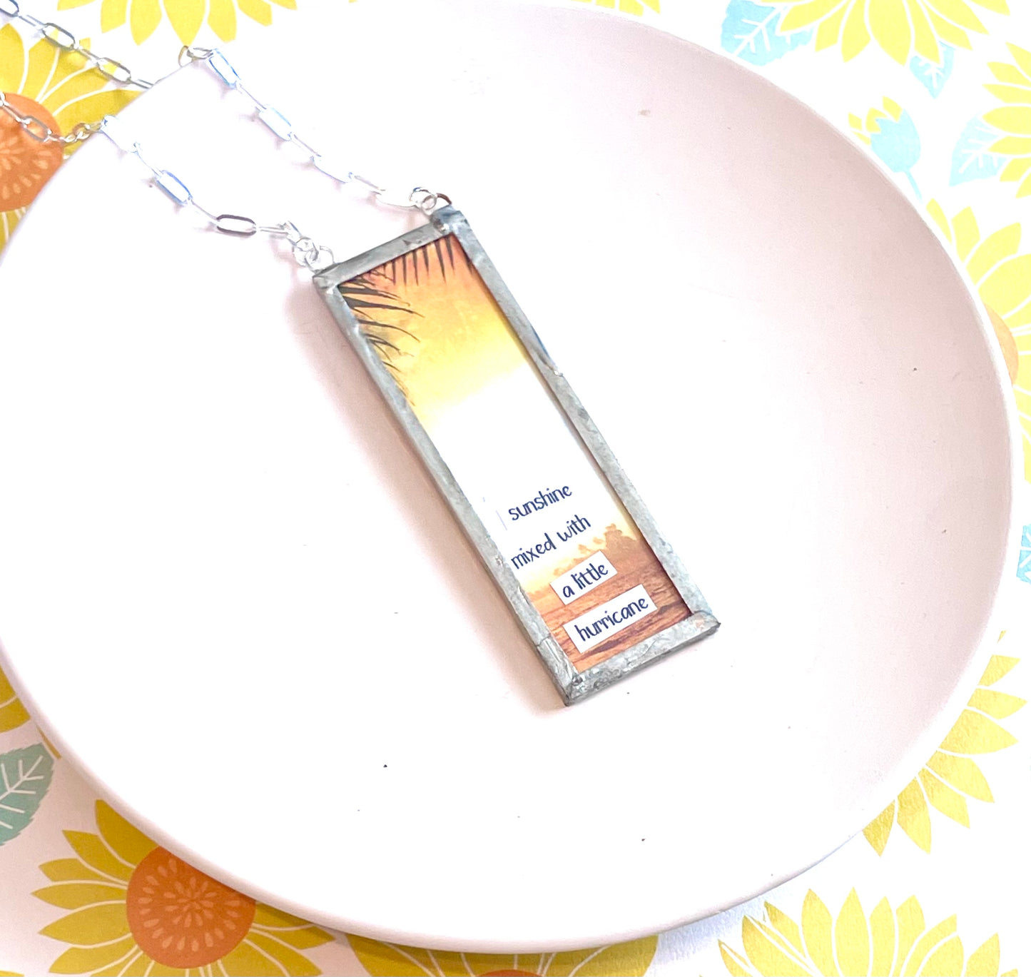 A Woman’s Place is in the Resistance/Sunshine Slide Pendant Necklace