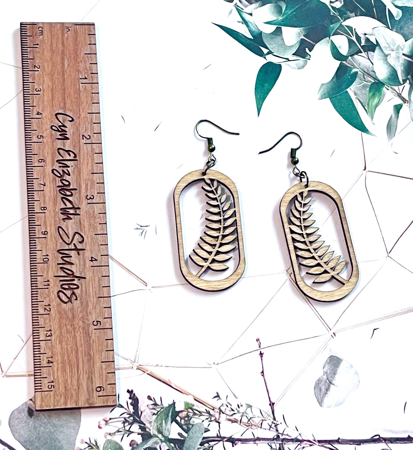 Fern Wood Earrings