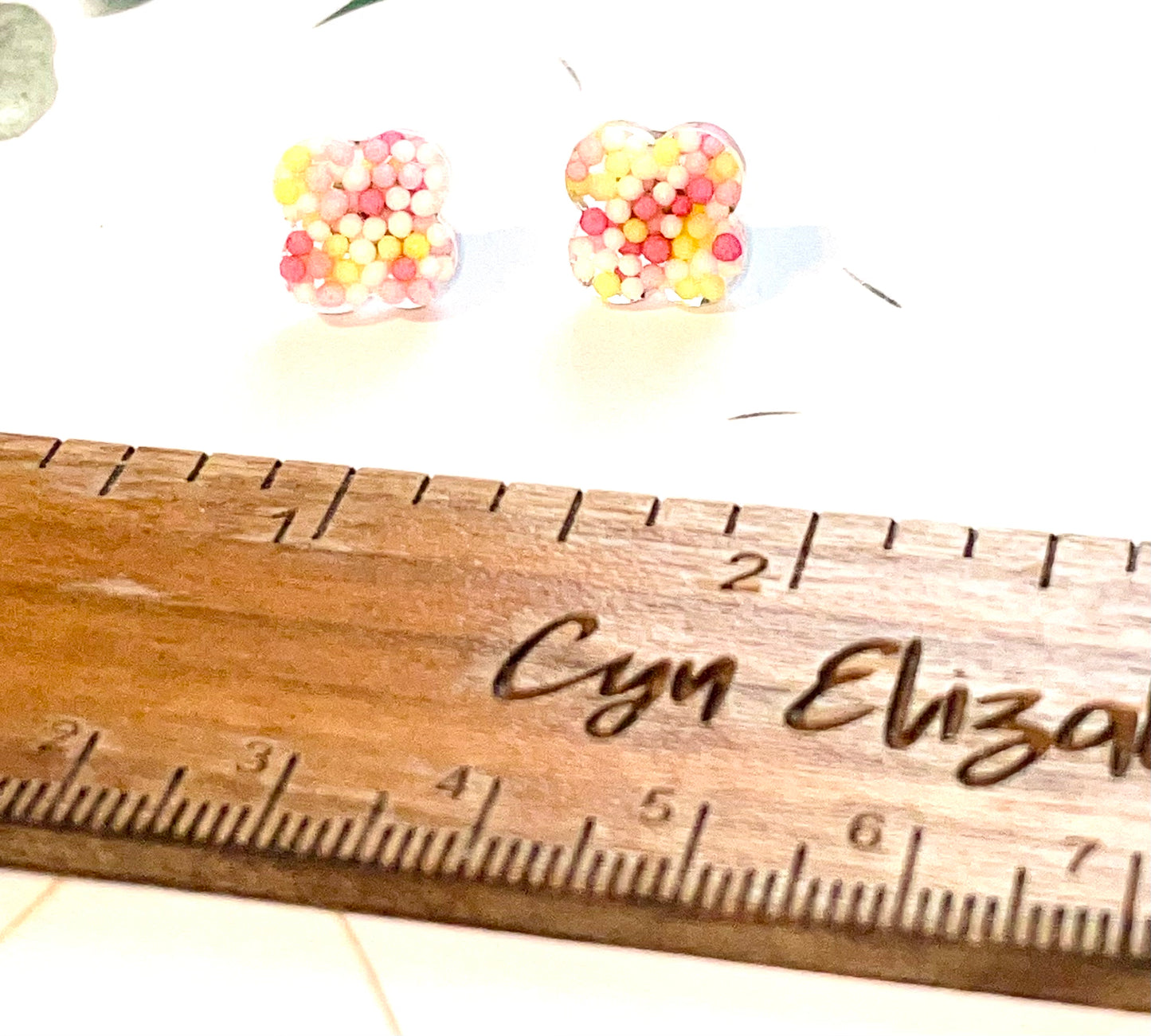 Lemonade Candy Sprinkle Stud Earrings