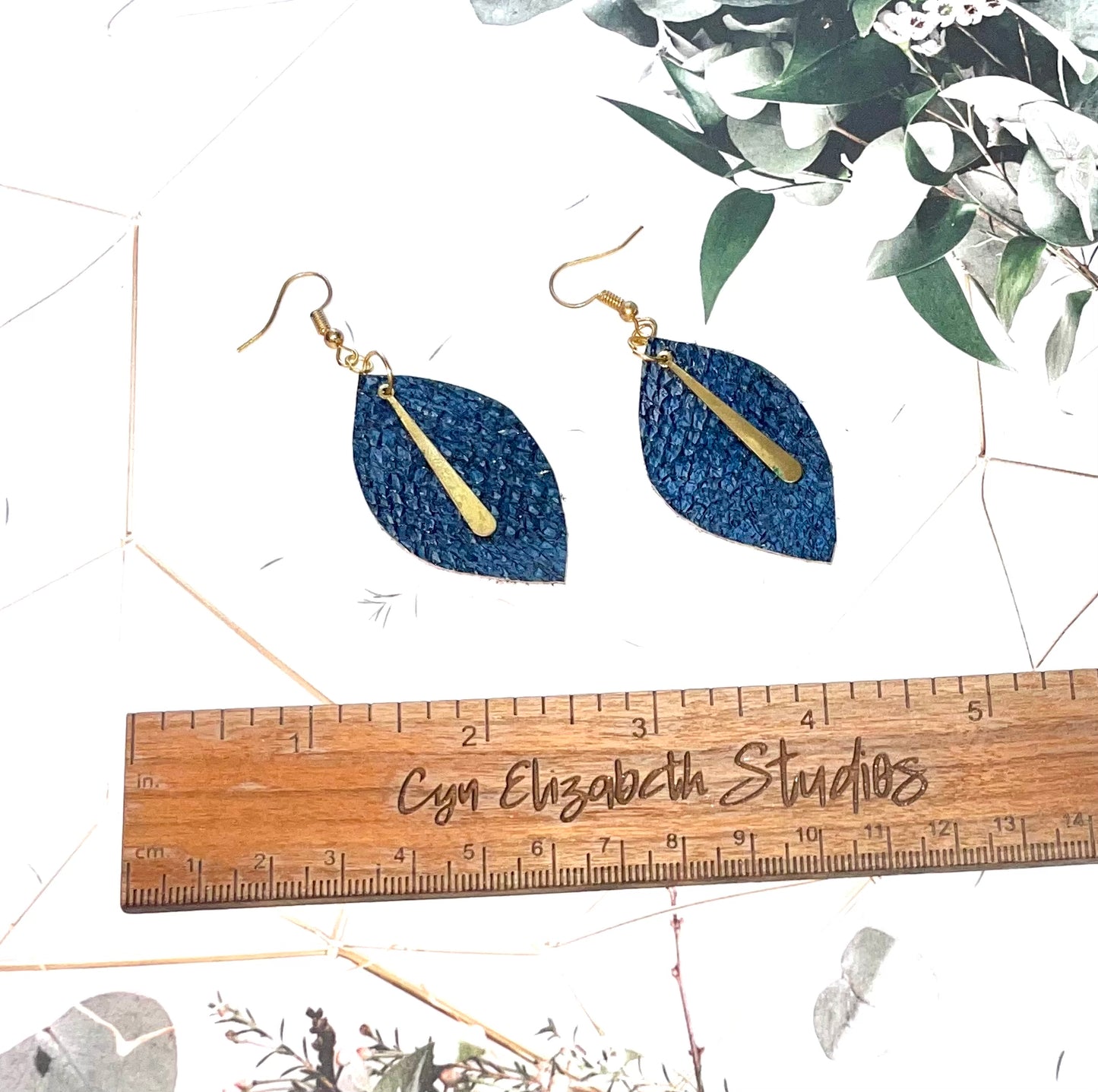 Midnight Minimalist Fish Skin Earrings