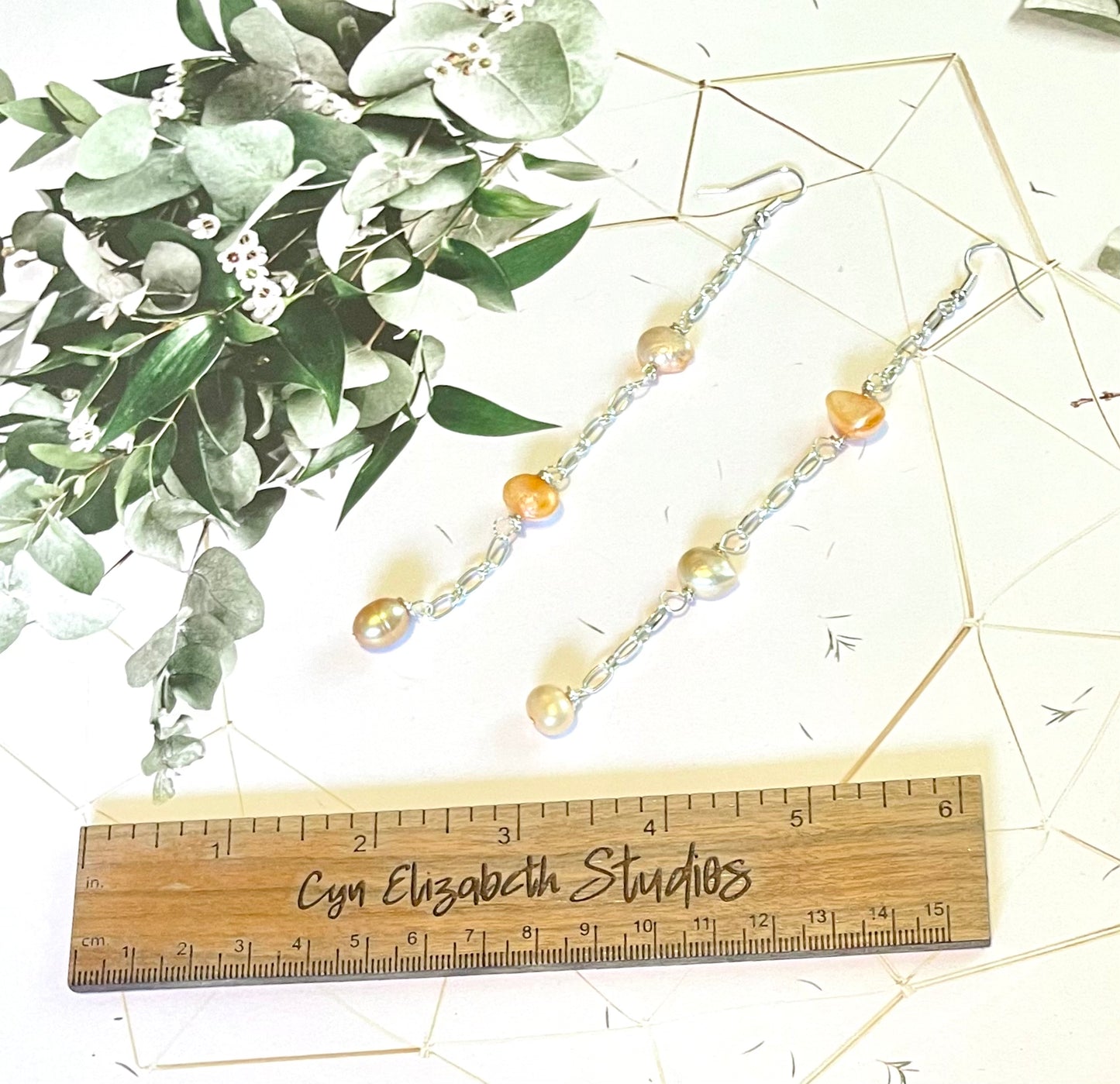 Yellow Pearl Earrings