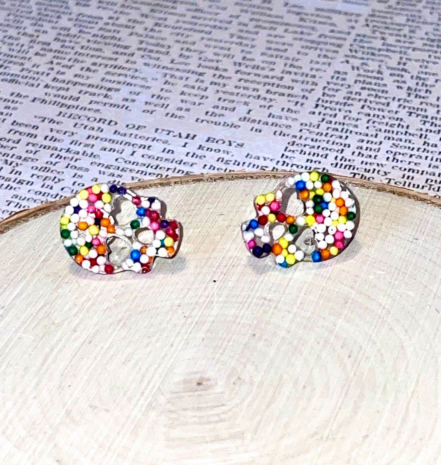 Skull Candy Sprinkles Stud Earrings