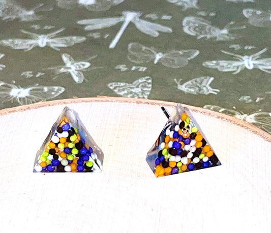 Triangle Candy Sprinkles Stud Earrings