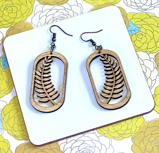 Fern Wood Earrings