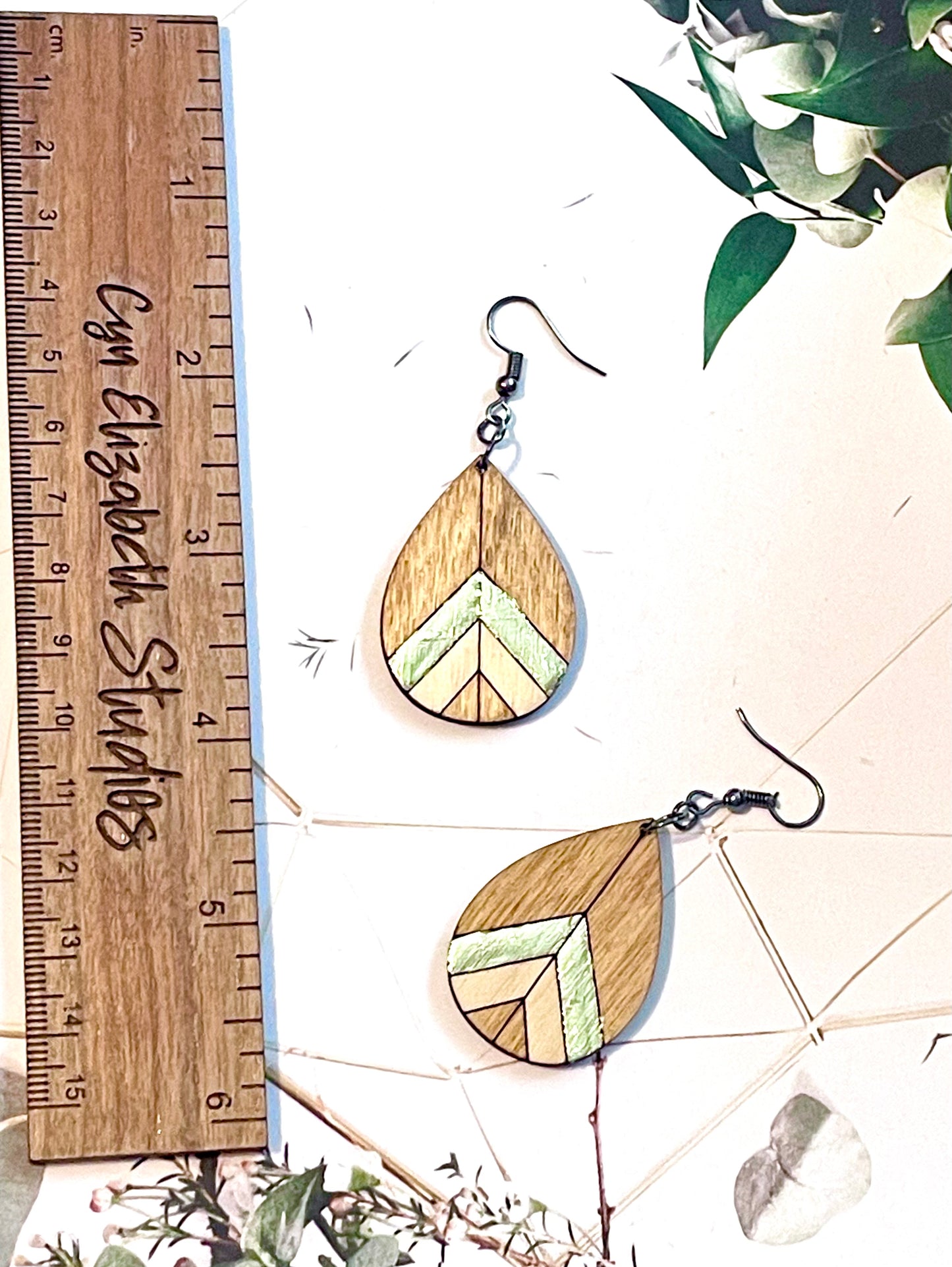 Wood Patterned Earrings